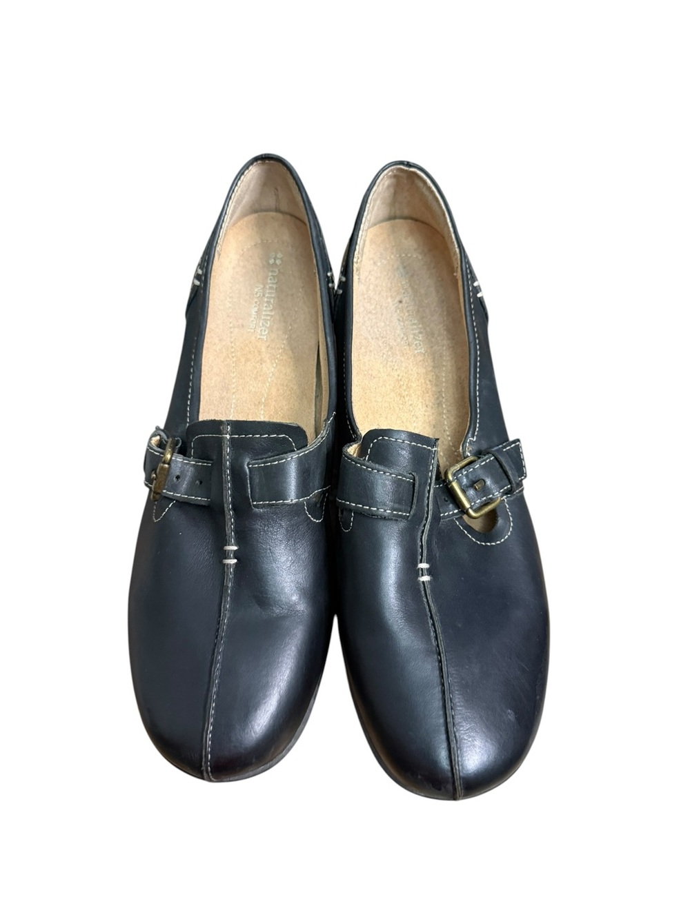 Nauturalizer Milla Black Leather Slip On Loafer Women Size 11